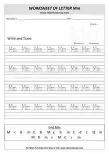 worksheet Mm